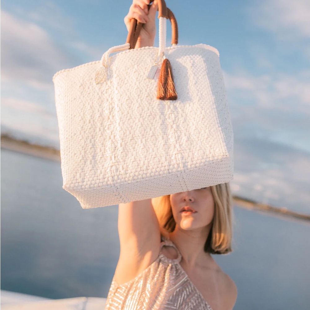 Elegant White Tote Bag
